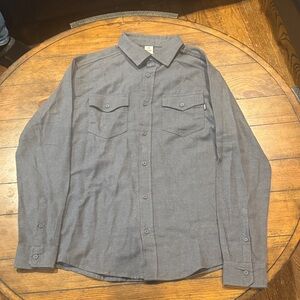 Hurley Men's Charcoal Button-Down Shirt